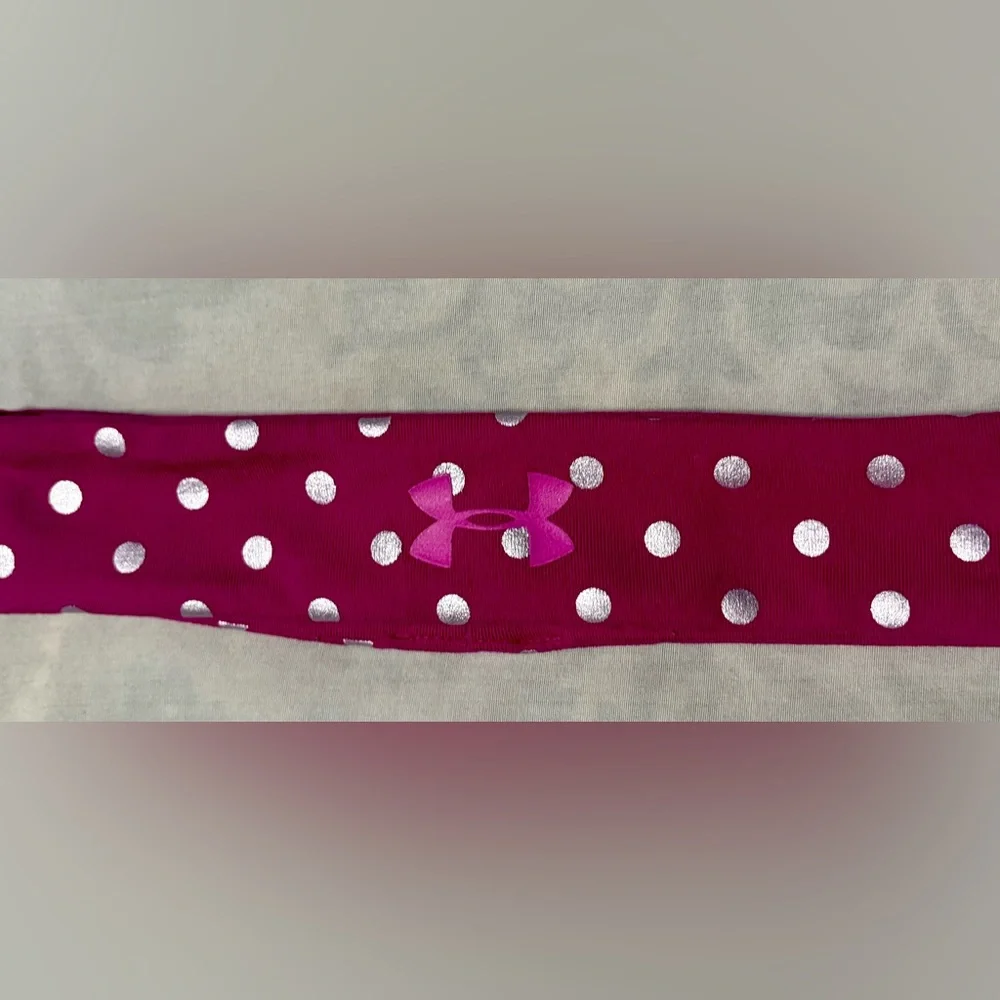 Under Armour Maroon Polka Dot Women's Headband